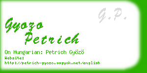 gyozo petrich business card